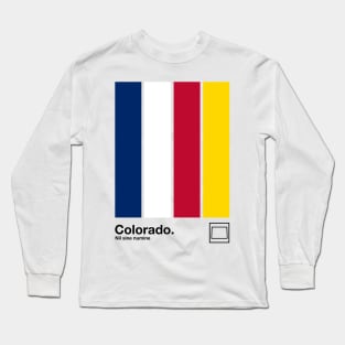 Colorado  // Original Minimalist Artwork Poster Design Long Sleeve T-Shirt